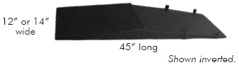 XTender Dimensional info - 45 x 12-14 inches 6.8 degree incline